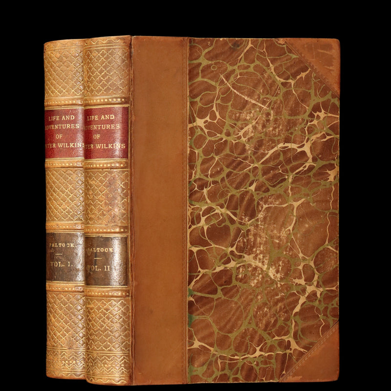 1884 Rare Book set - THE LIFE & ADVENTURES OF PETER WILKINS, Utopian & Early Science Fiction Masterpiece.