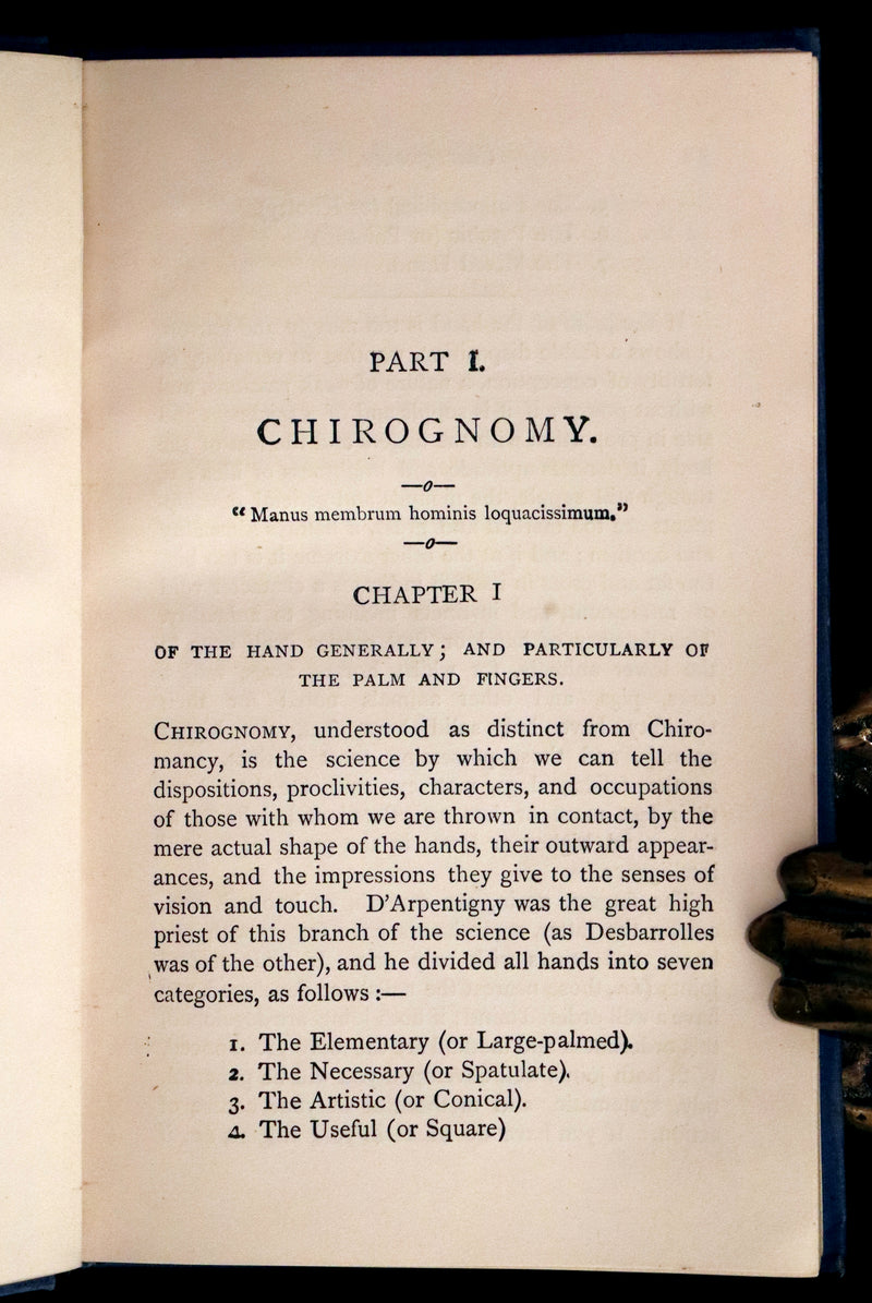 1890 Scarce Book - CHIROMANCY, The Science of Palmistry by Henry Frith. Illustrated.