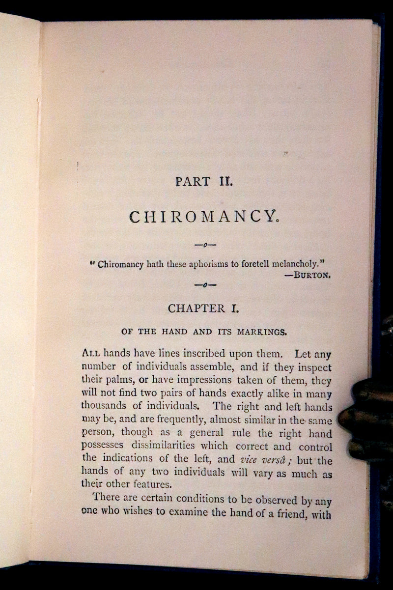 1890 Scarce Book - CHIROMANCY, The Science of Palmistry by Henry Frith. Illustrated.