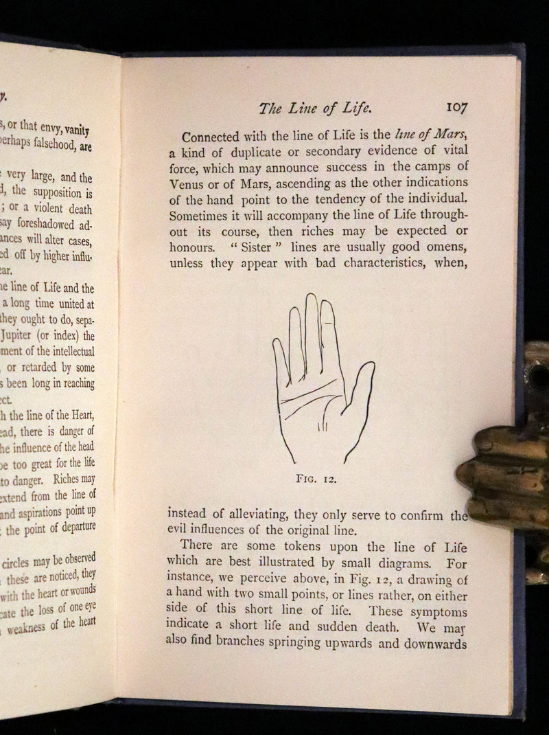 1890 Scarce Book - CHIROMANCY, The Science of Palmistry by Henry Frith. Illustrated.