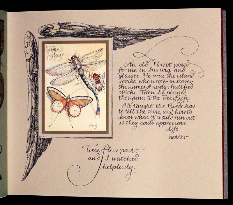 2005 Rare Signed First Edition - Sketches from the Dream Island of Birds by Charles van Sandwyk.