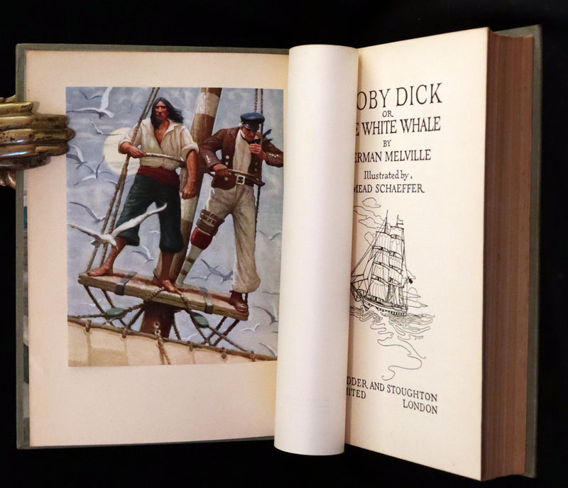 1923 Scarce Book - MOBY DICK or The White Whale by Herman Melville. First Edition illustrated by Mead Schaeffer.