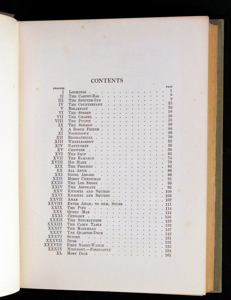 1923 Scarce Book - MOBY DICK or The White Whale by Herman Melville. First Edition illustrated by Mead Schaeffer.