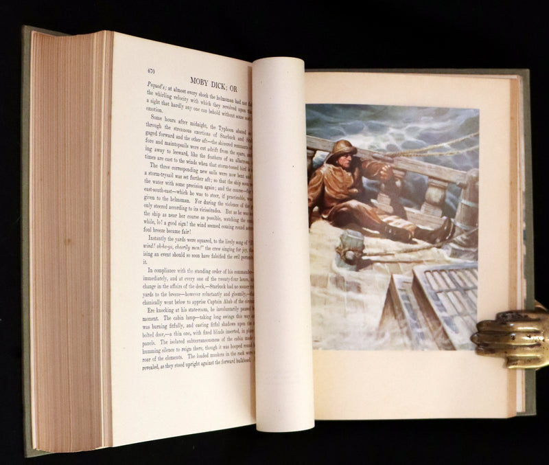 1923 Scarce Book - MOBY DICK or The White Whale by Herman Melville. First Edition illustrated by Mead Schaeffer.