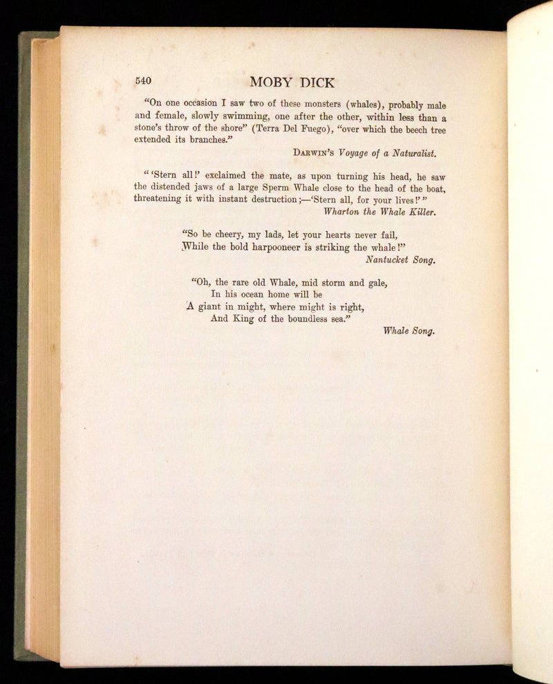 1923 Scarce Book - MOBY DICK or The White Whale by Herman Melville. First Edition illustrated by Mead Schaeffer.