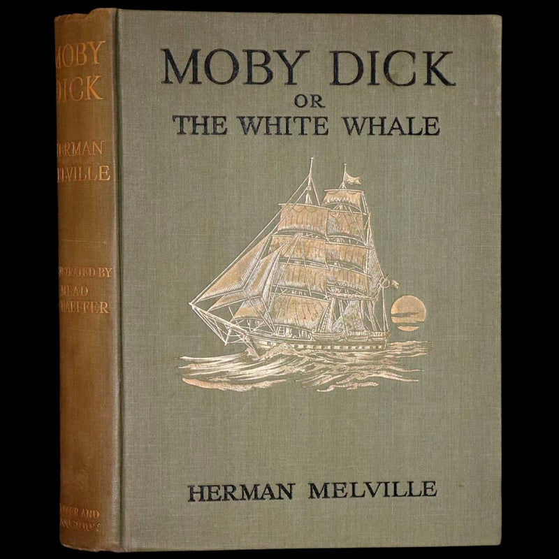 1923 Scarce Book - MOBY DICK or The White Whale by Herman Melville. First Edition illustrated by Mead Schaeffer.
