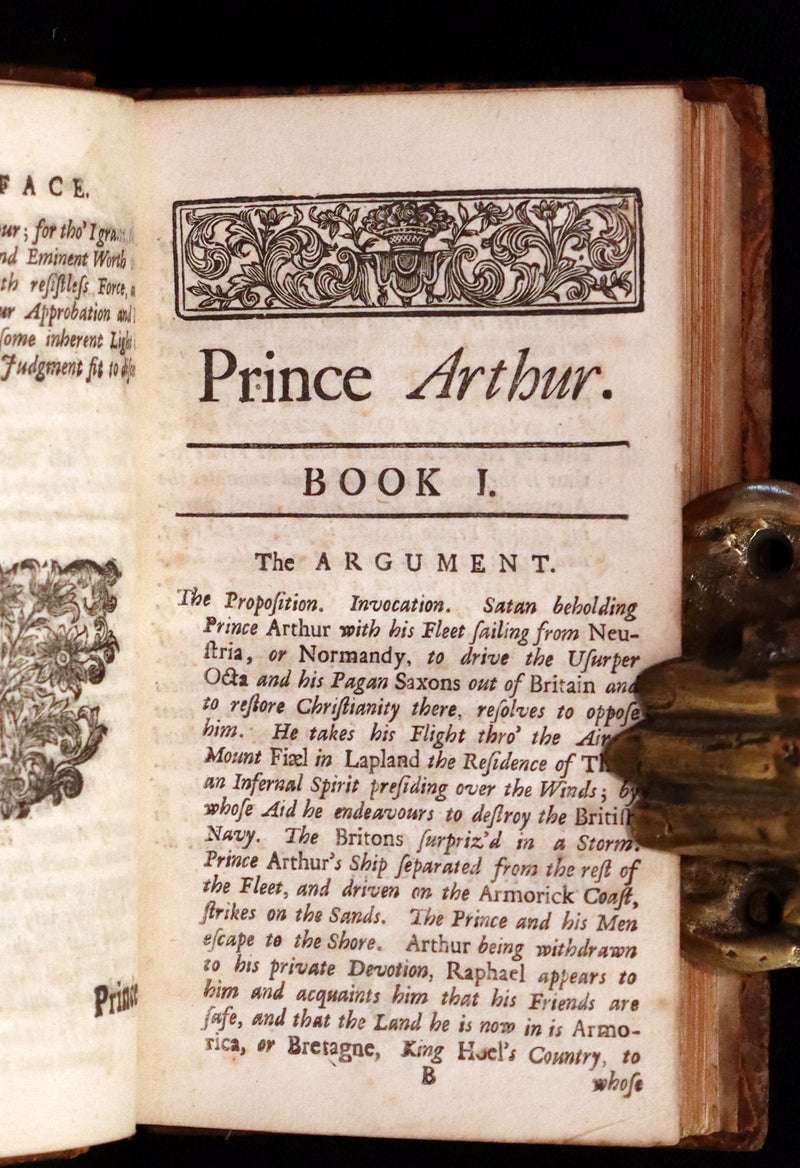 1714 Scarce  Book - Prince ARTHUR An Heroick Poem by Sir Richard Blackmore. KING ARTHUR.