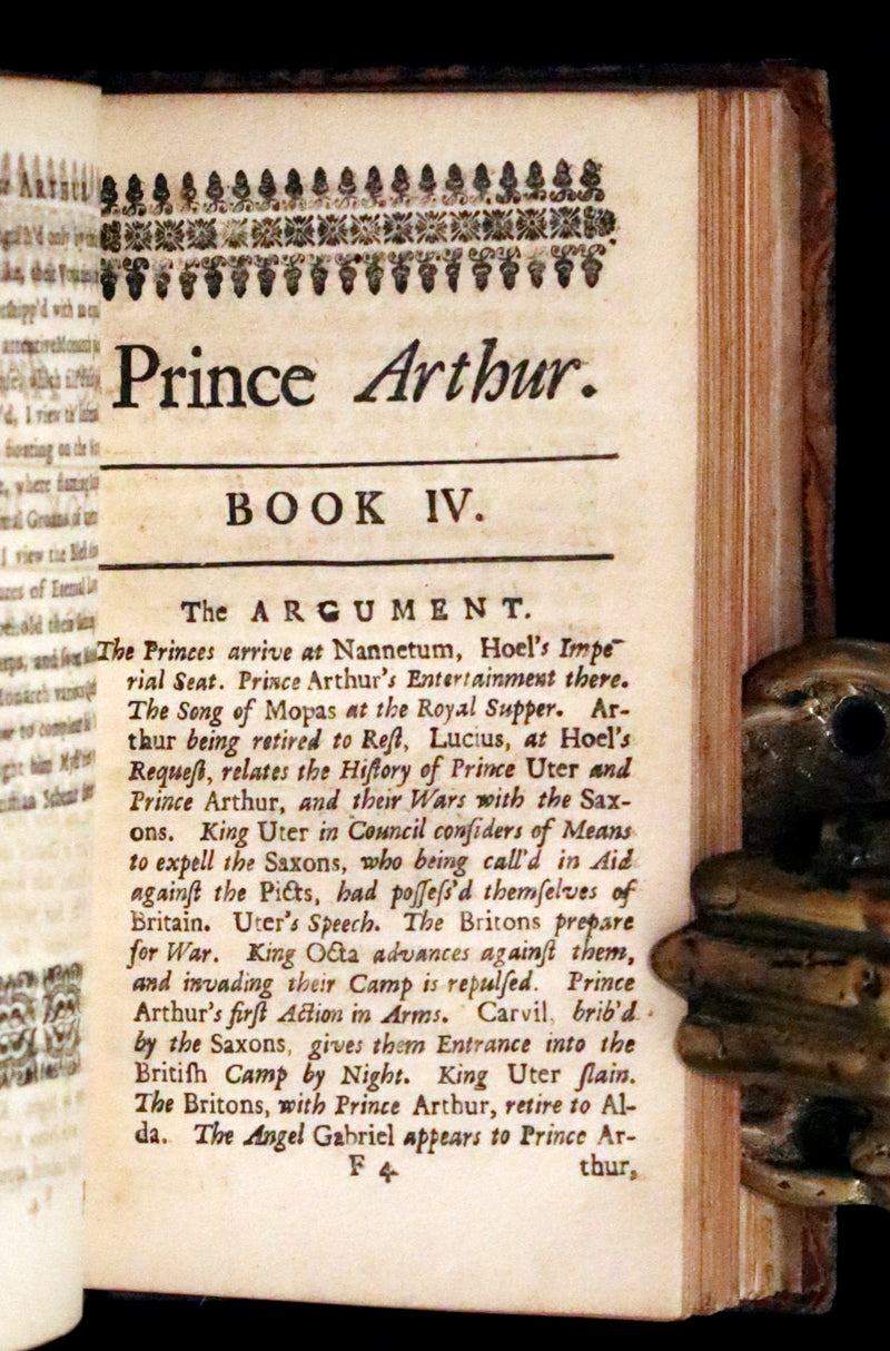 1714 Scarce  Book - Prince ARTHUR An Heroick Poem by Sir Richard Blackmore. KING ARTHUR.