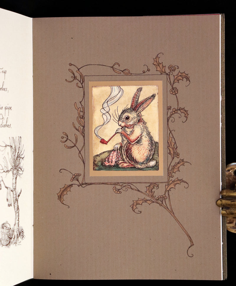 2007 Rare Edition in metallic green cover - Mr. Rabbit's Christmas Wish Translated for Humans by Charles van Sandwyk.