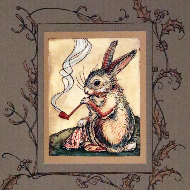 2007 Rare Edition in metallic green cover - Mr. Rabbit's Christmas Wish Translated for Humans by Charles van Sandwyk.