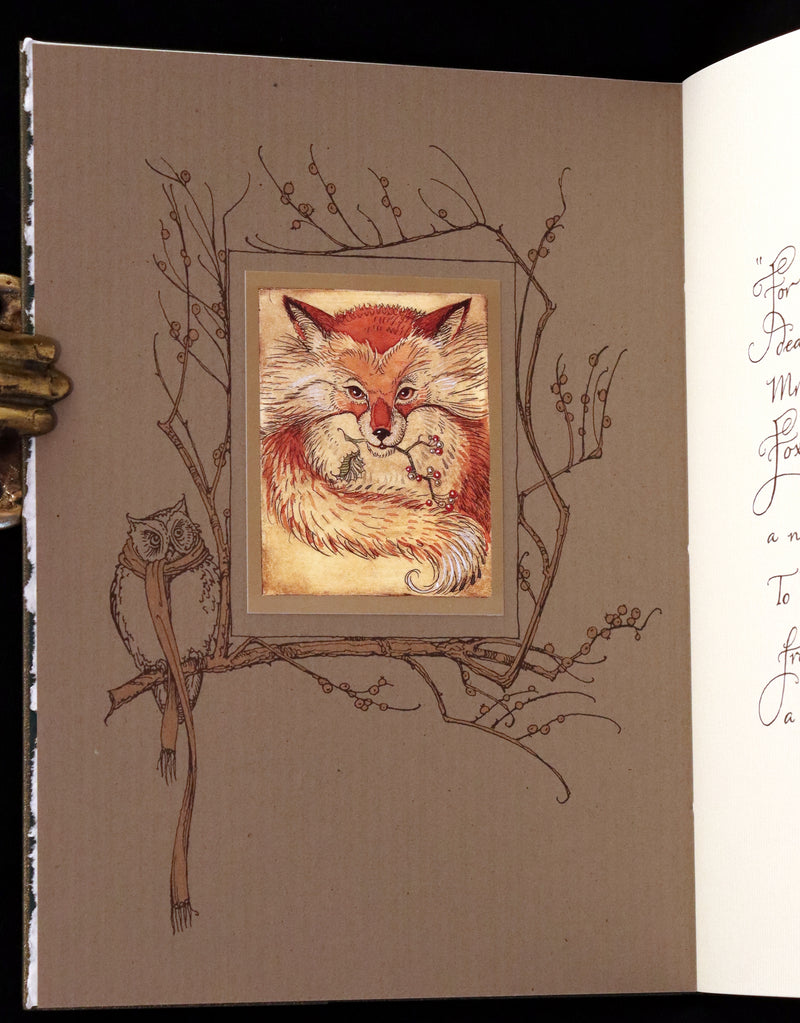 2007 Rare Edition in metallic green cover - Mr. Rabbit's Christmas Wish Translated for Humans by Charles van Sandwyk.