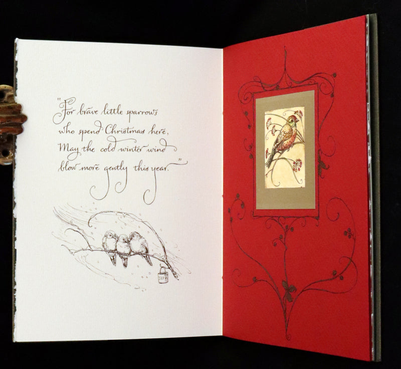 2007 Rare Edition in metallic green cover - Mr. Rabbit's Christmas Wish Translated for Humans by Charles van Sandwyk.