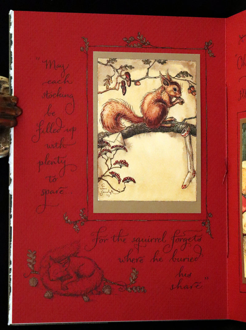 2007 Rare Edition in metallic green cover - Mr. Rabbit's Christmas Wish Translated for Humans by Charles van Sandwyk.