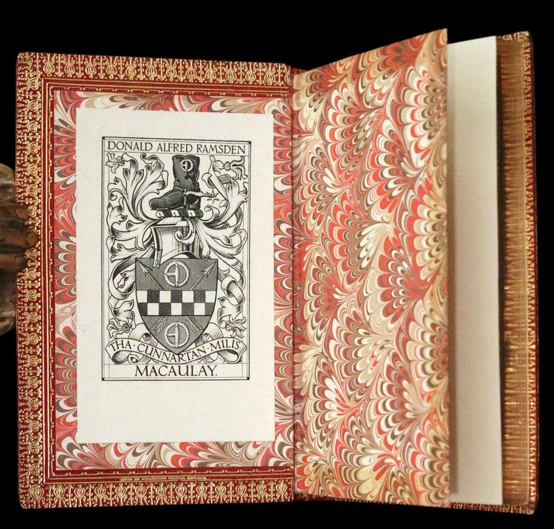 1924 Miniature Edition Book set bound by Zaehnsdorf - Alice's Adventures in Wonderland [with] Through the Looking Glass by Lewis Carroll.