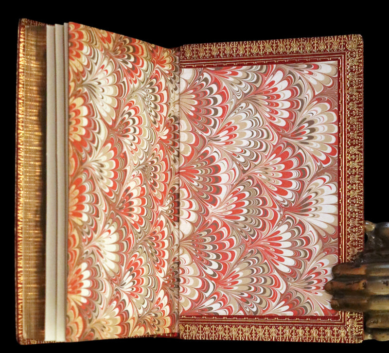 1924 Miniature Edition Book set bound by Zaehnsdorf - Alice's Adventures in Wonderland [with] Through the Looking Glass by Lewis Carroll.