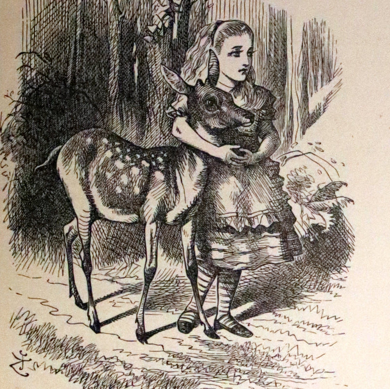 1924 Miniature Edition bound by Zaehnsdorf - Alice's Adventures in Wonderland [with] Through the Looking Glass by Lewis Carroll.