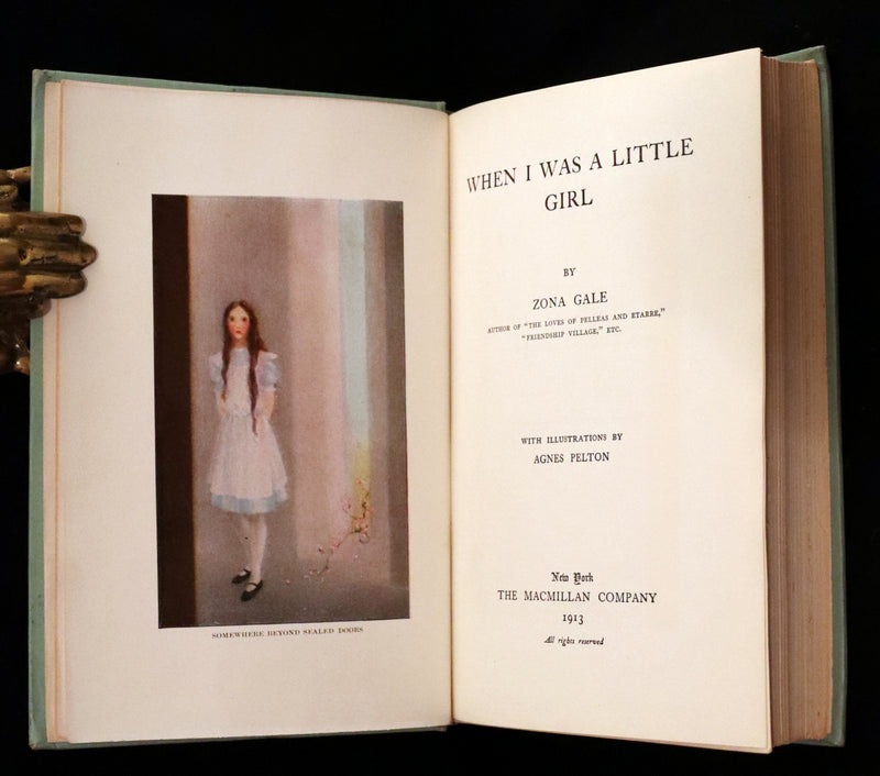 1913 First Edition illustrated by Agnes Pelton - When I Was A Little Girl by Zona Gale.