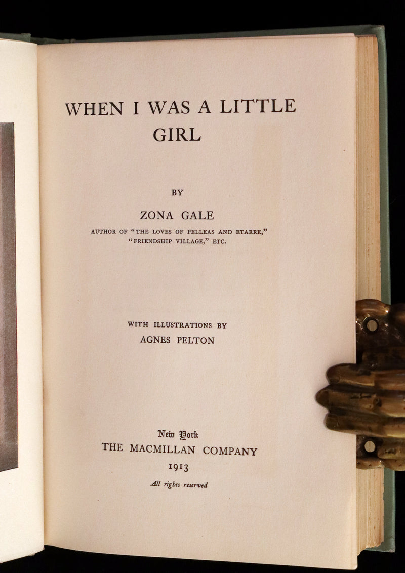 1913 First Edition illustrated by Agnes Pelton - When I Was A Little Girl by Zona Gale.