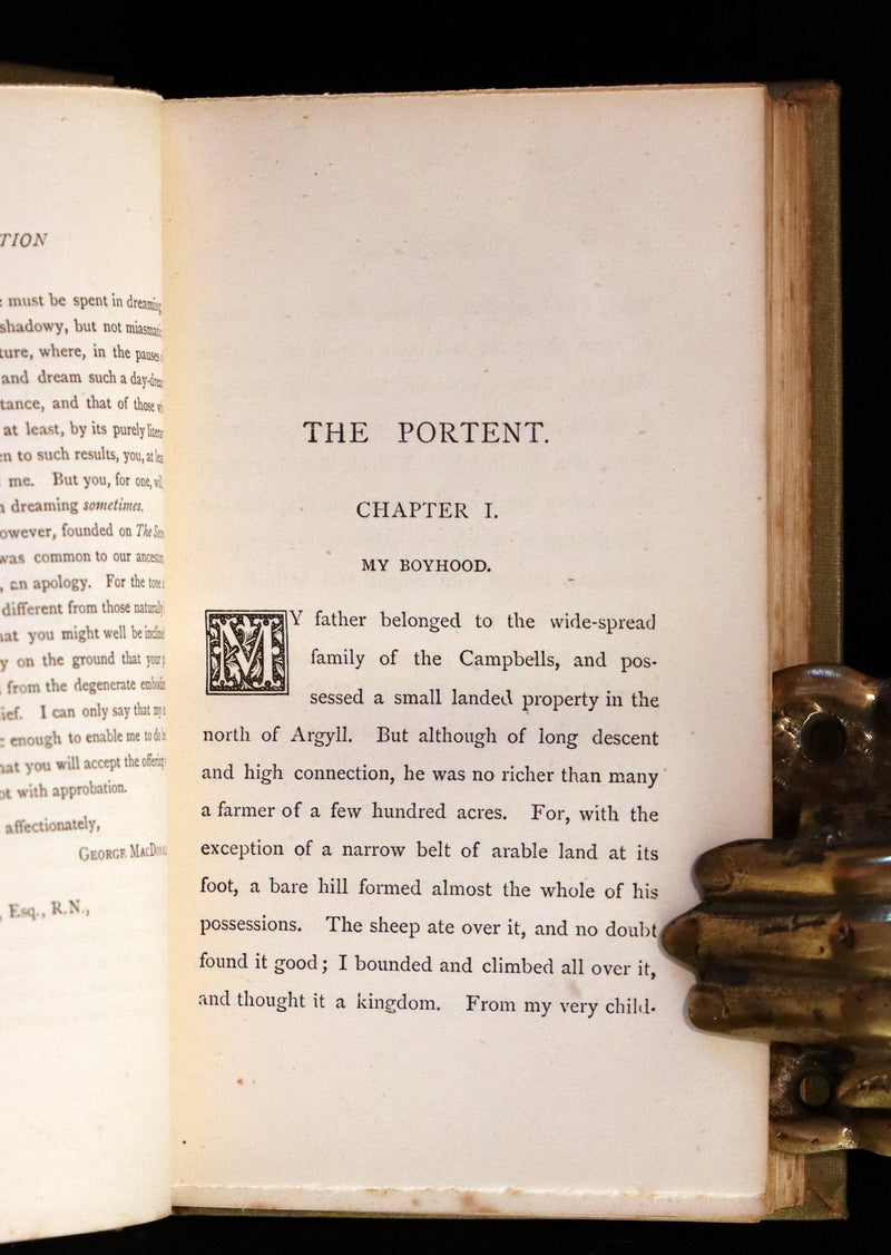 1884 Scarce Edition - The Portent: A haunting and mystical tale set in the Scottish Highlands by George MacDonald.