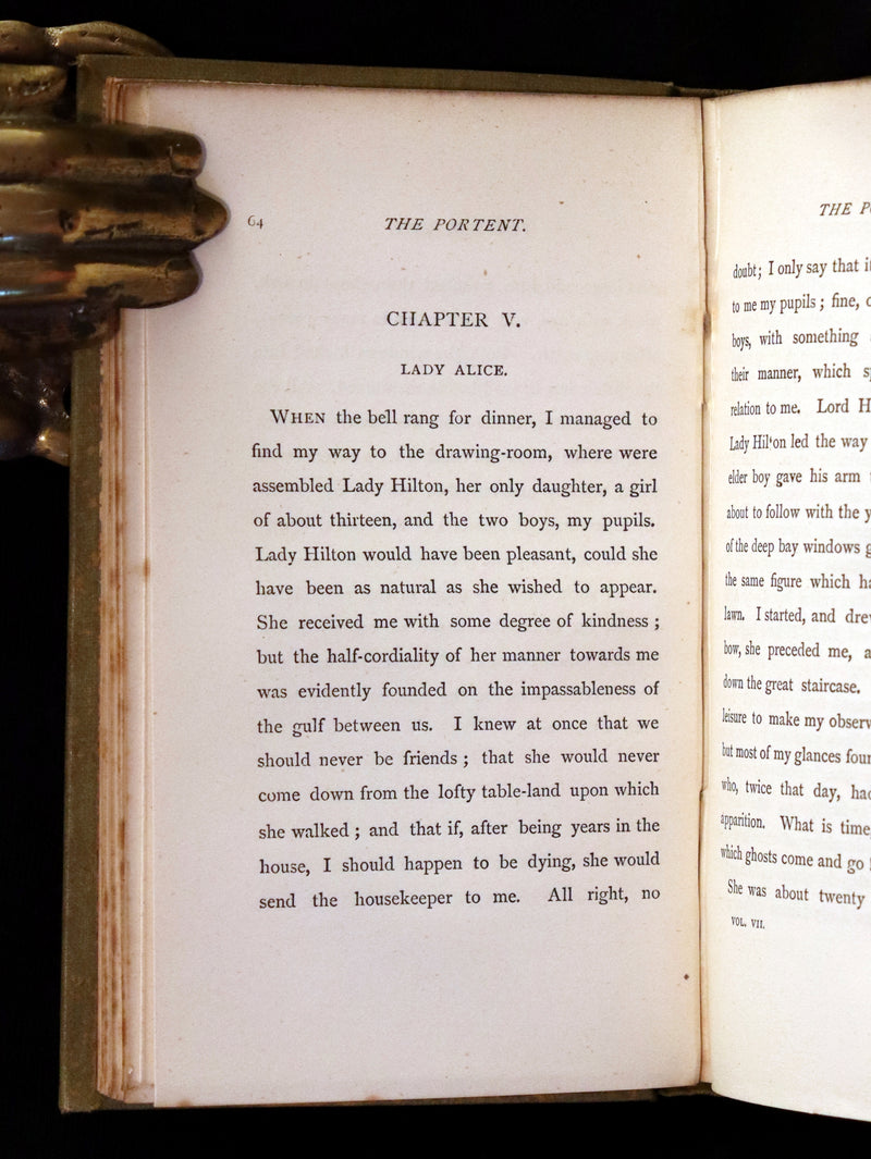 1884 Scarce Edition - The Portent: A haunting and mystical tale set in the Scottish Highlands by George MacDonald.