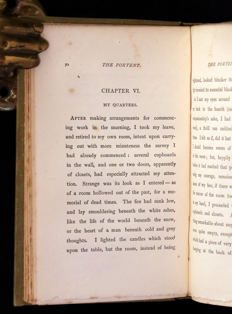 1884 Scarce Edition - The Portent: A haunting and mystical tale set in the Scottish Highlands by George MacDonald.