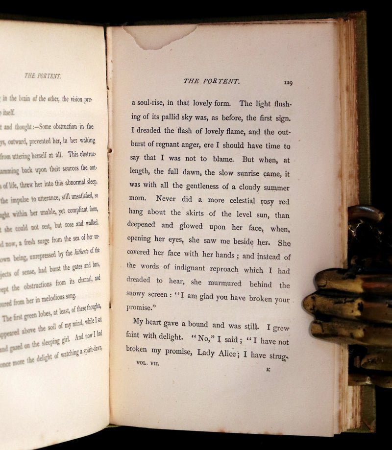 1884 Scarce Edition - The Portent: A haunting and mystical tale set in the Scottish Highlands by George MacDonald.