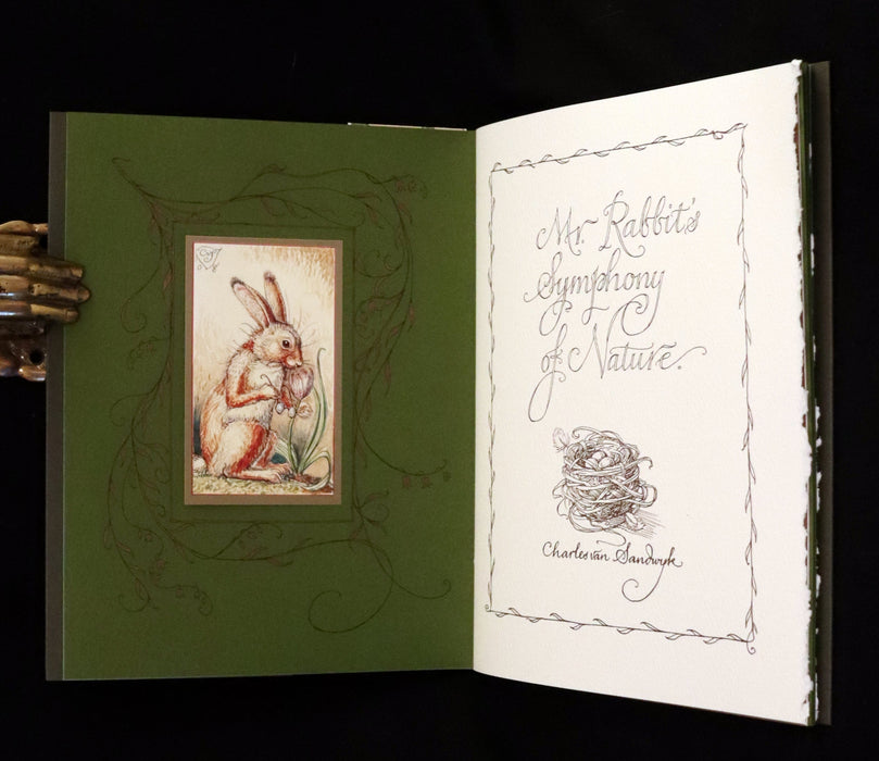 2008 Rare Edition - Mr. Rabbit's Symphony of Nature by Charles van Sandwyk. With “frolicking frogs” bookmark.