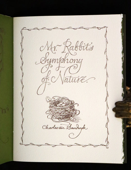 2008 Rare Edition - Mr. Rabbit's Symphony of Nature by Charles van Sandwyk. With “frolicking frogs” bookmark.