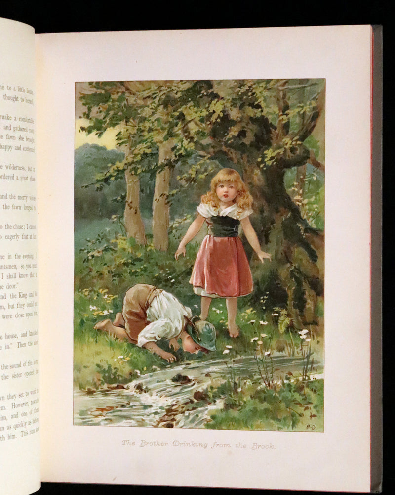 1890 Scarce Book - Grimm's FAIRY TALES. First Edition illustrated by Ada Dennis