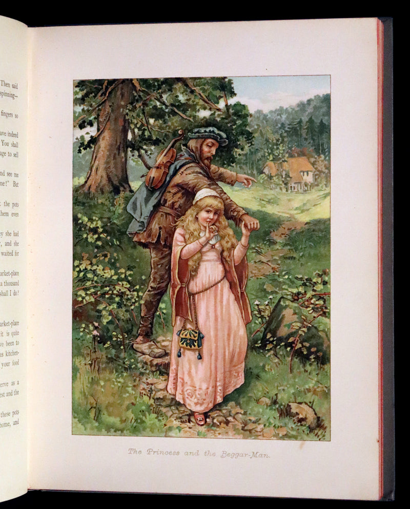 1890 Scarce Book - Grimm's FAIRY TALES. First Edition illustrated by Ada Dennis