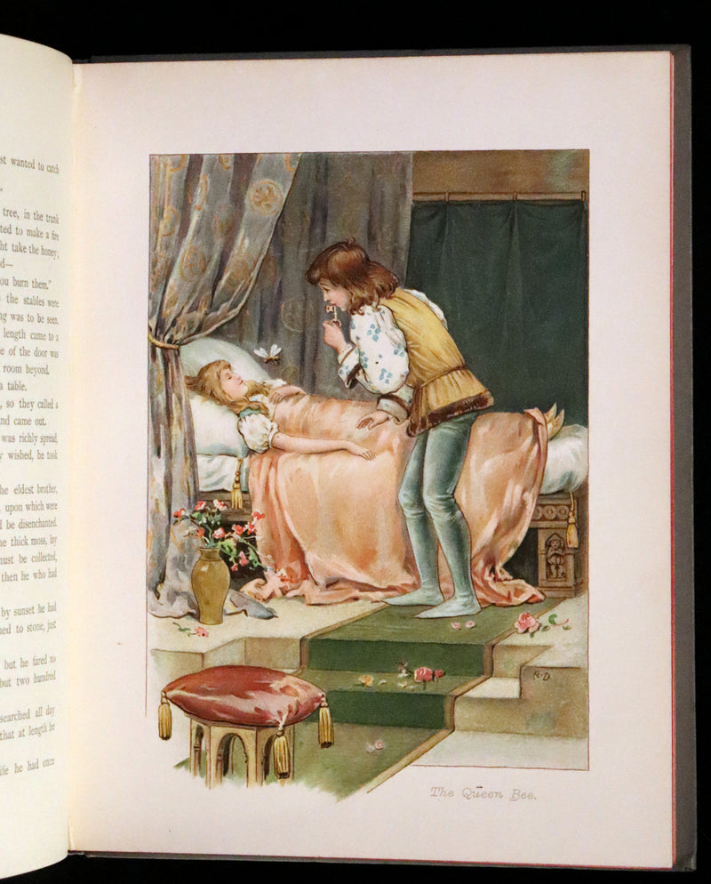 1890 Scarce Book - Grimm's FAIRY TALES. First Edition illustrated by Ada Dennis