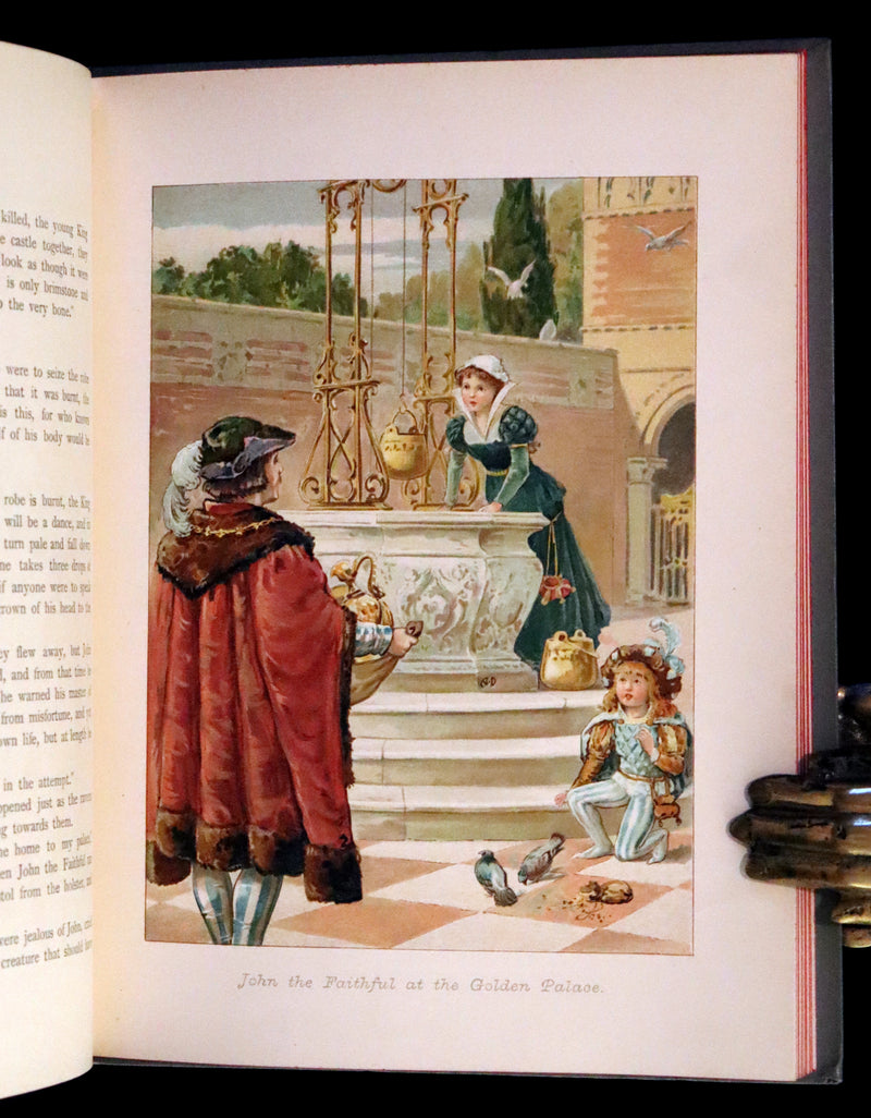 1890 Scarce Book - Grimm's FAIRY TALES. First Edition illustrated by Ada Dennis