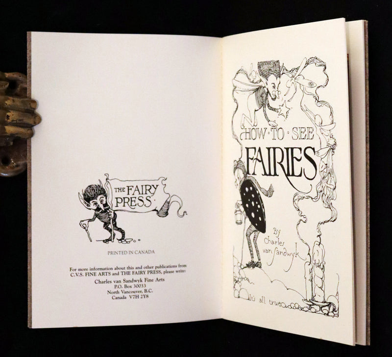 1993 Scarce First Edition - How to See Fairies by Charles van Sandwyk.With “Owl” bookmark.