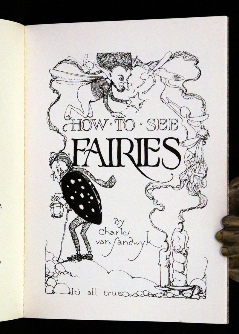 1993 Scarce First Edition - How to See Fairies by Charles van Sandwyk.With “Owl” bookmark.