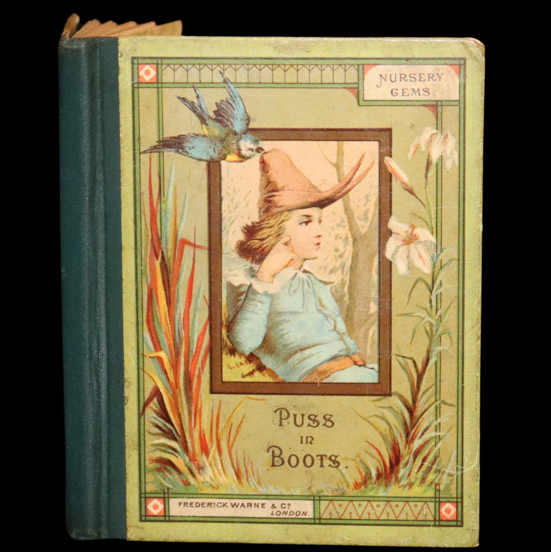 1880 Rare Edition - Puss in Boots Illustrated in color by Edward Killingworth Johnson.