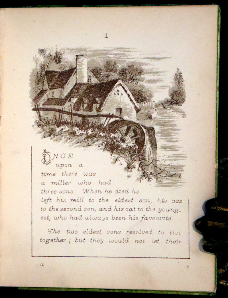 1880 Rare Edition - Puss in Boots Illustrated in color by Edward Killingworth Johnson.