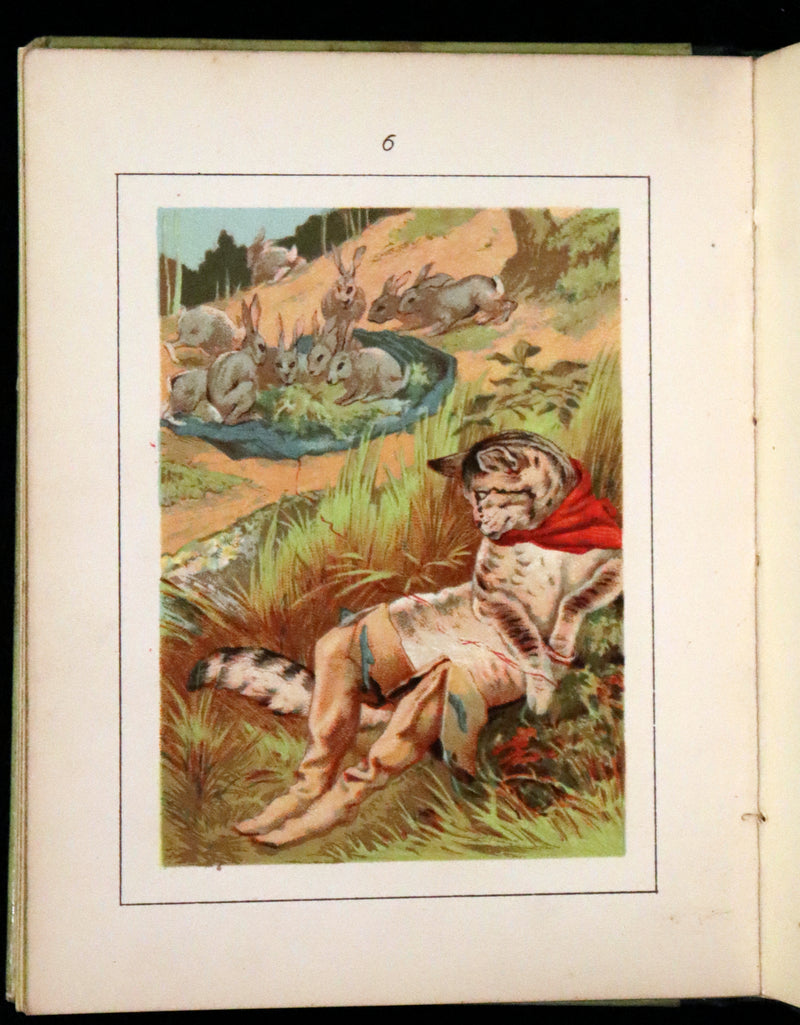 1880 Rare Edition - Puss in Boots Illustrated in color by Edward Killingworth Johnson.