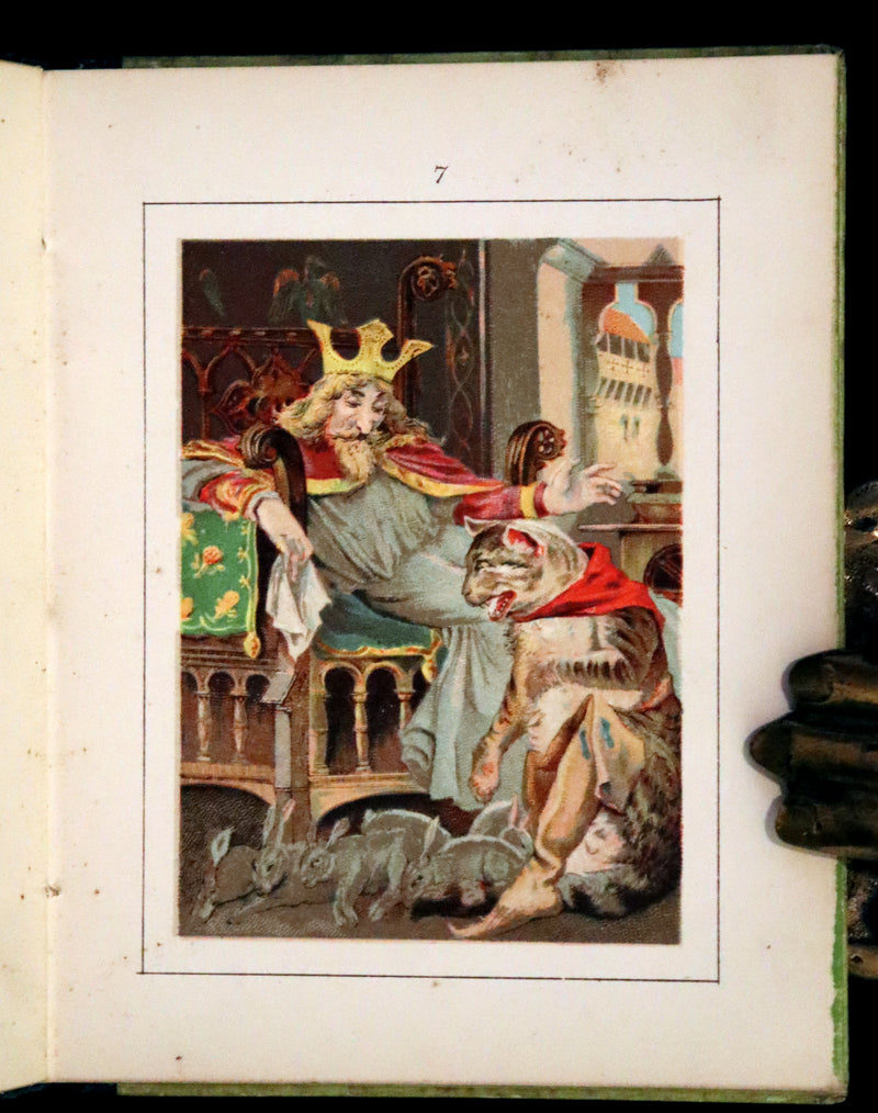 1880 Rare Edition - Puss in Boots Illustrated in color by Edward Killingworth Johnson.