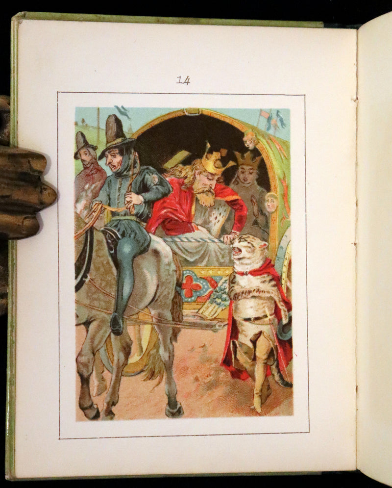 1880 Rare Edition - Puss in Boots Illustrated in color by Edward Killingworth Johnson.