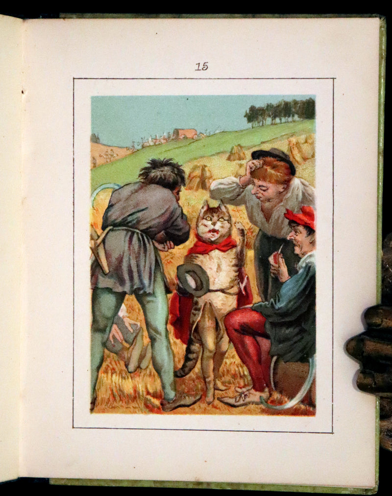 1880 Rare Edition - Puss in Boots Illustrated in color by Edward Killingworth Johnson.