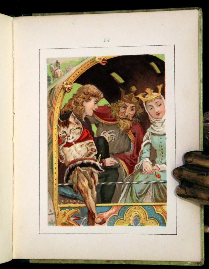 1880 Rare Edition - Puss in Boots Illustrated in color by Edward Killingworth Johnson.