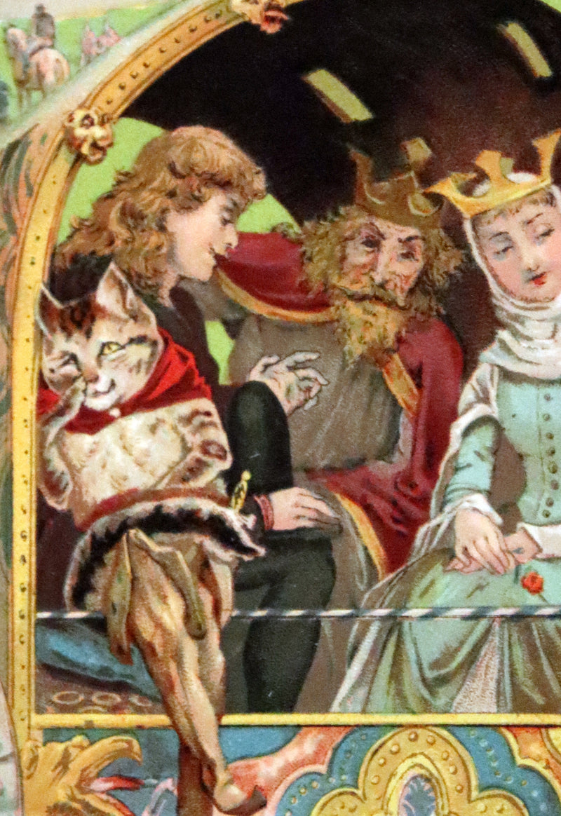 1880 Rare Edition - Puss in Boots Illustrated in color by Edward Killingworth Johnson.