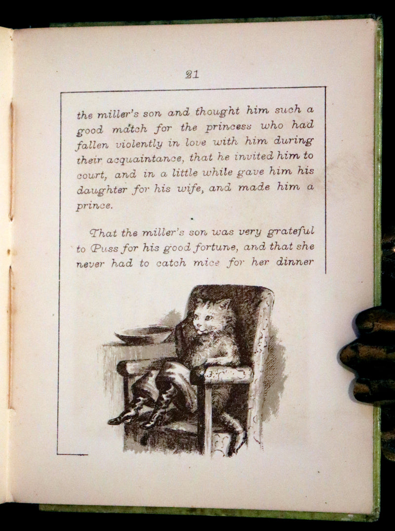 1880 Rare Edition - Puss in Boots Illustrated in color by Edward Killingworth Johnson.