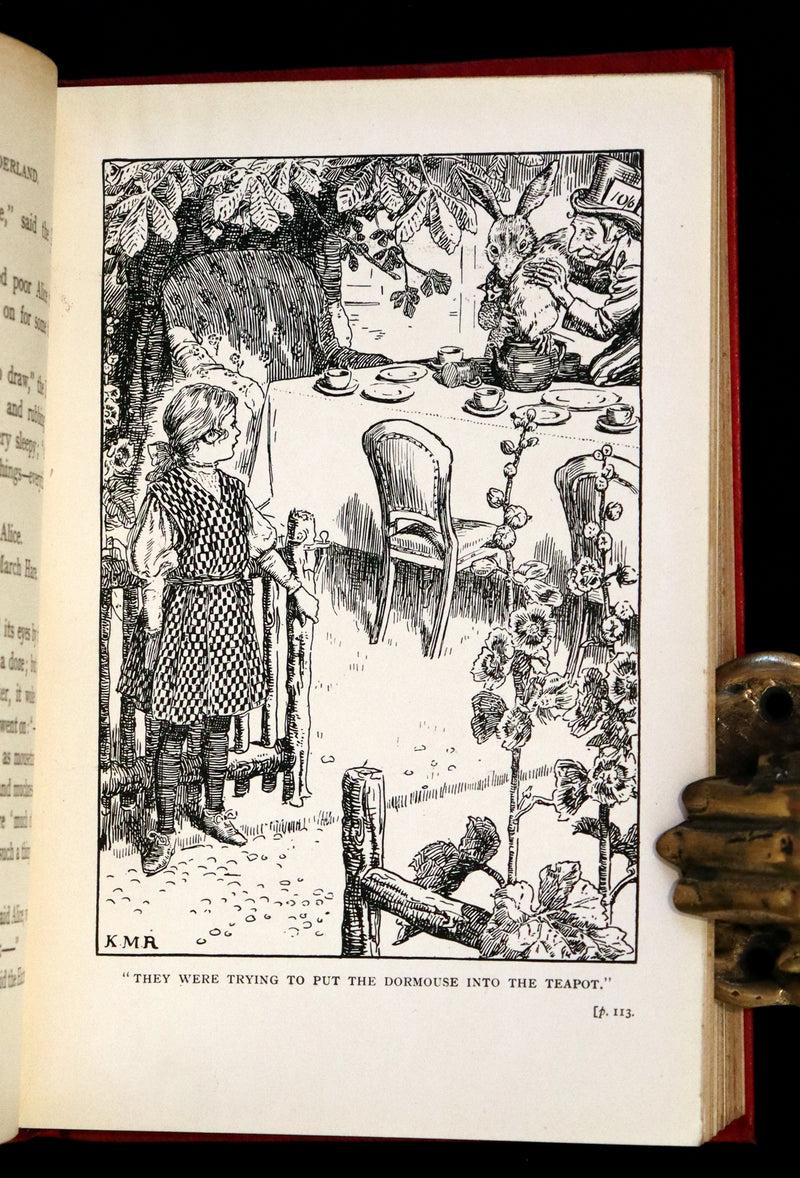 1908 Scarce Book - Alice's Adventures in Wonderland, 1st Edition Illustrated by K. M. Roberts.