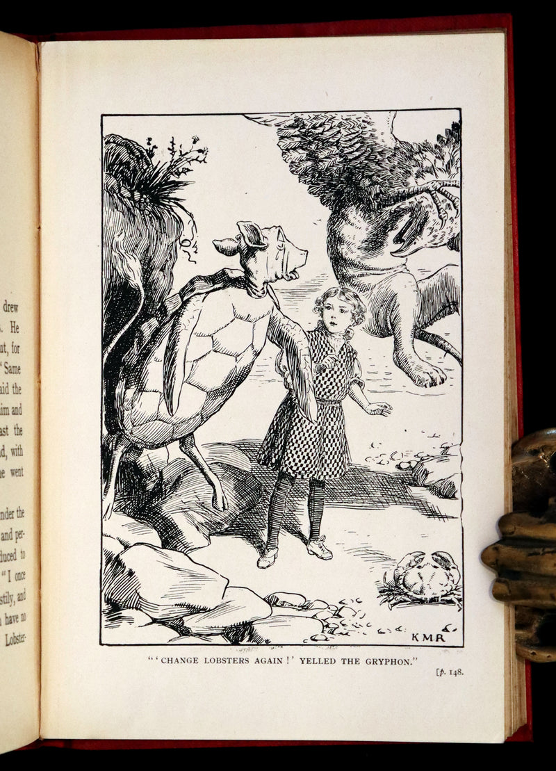 1908 Scarce Book - Alice's Adventures in Wonderland, 1st Edition Illustrated by K. M. Roberts.
