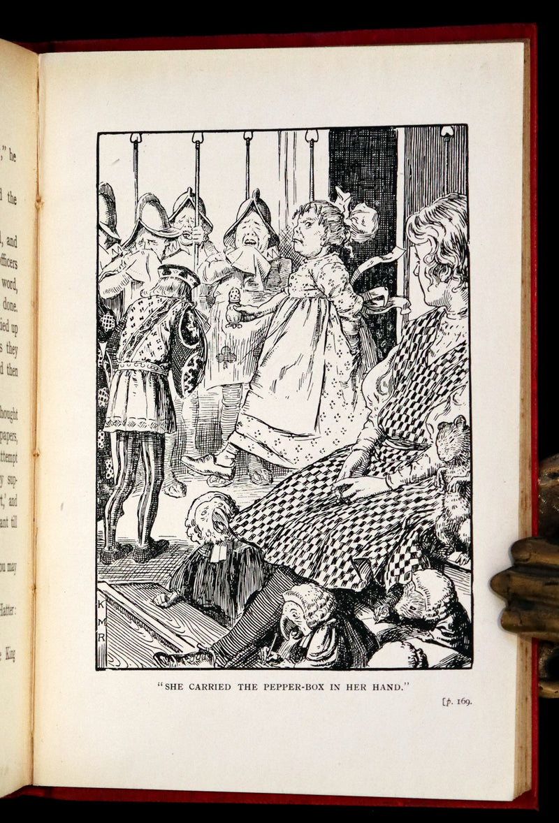 1908 Scarce Book - Alice's Adventures in Wonderland, 1st Edition Illustrated by K. M. Roberts.