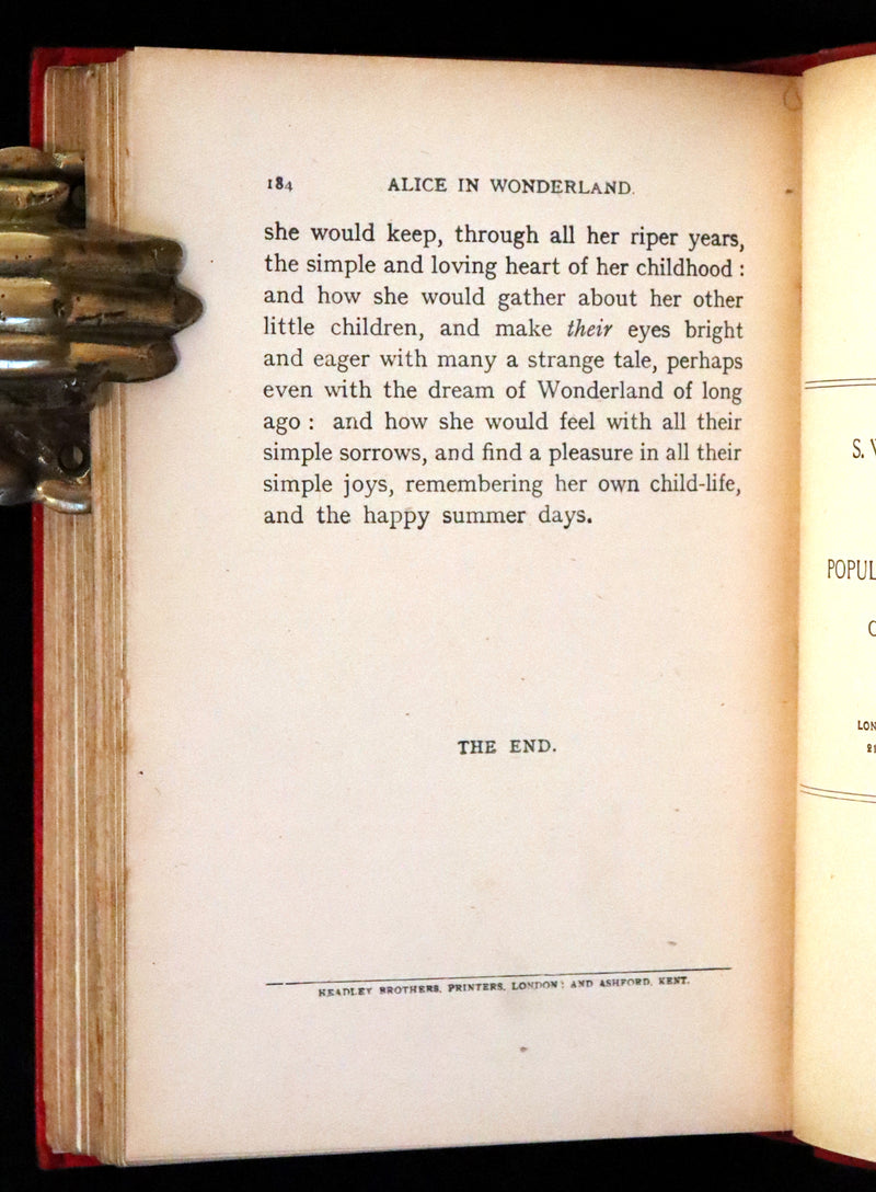 1908 Scarce Book - Alice's Adventures in Wonderland, 1st Edition Illustrated by K. M. Roberts.