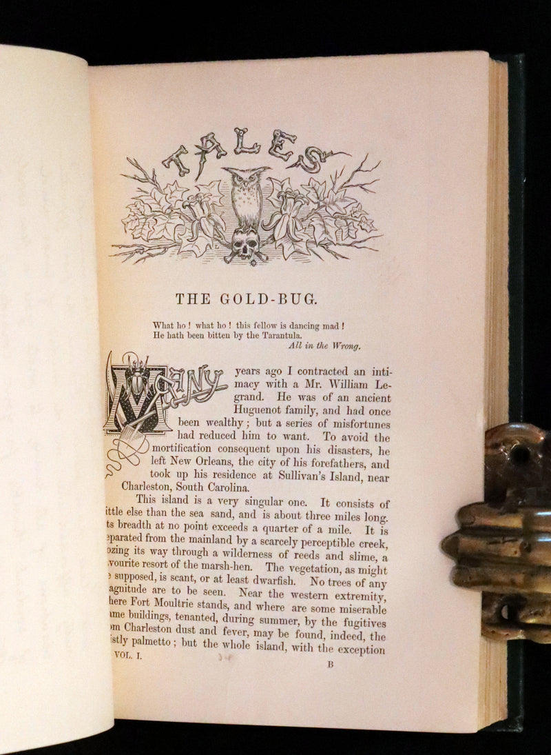 1890 Rare Book Set - The Works of Edgar Allan Poe (including Poems, Tales of Mystery and Imagination, Other).