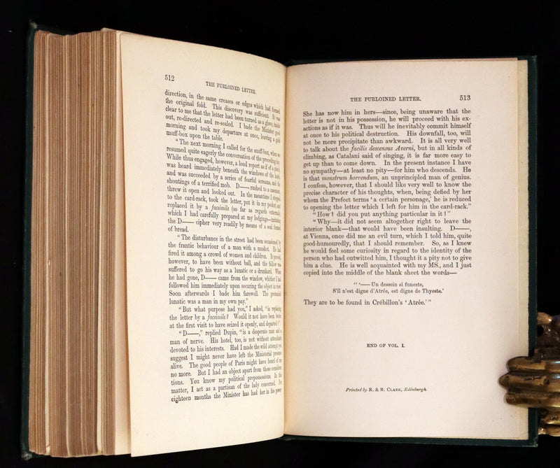 1890 Rare Book Set - The Works of Edgar Allan Poe (including Poems, Tales of Mystery and Imagination, Other).