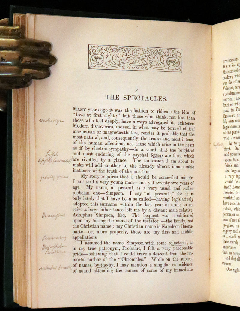 1890 Rare Book Set - The Works of Edgar Allan Poe (including Poems, Tales of Mystery and Imagination, Other).